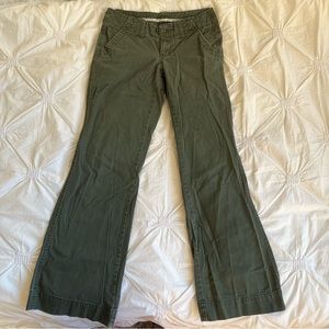 Green Low-rise Bootcut Jeans